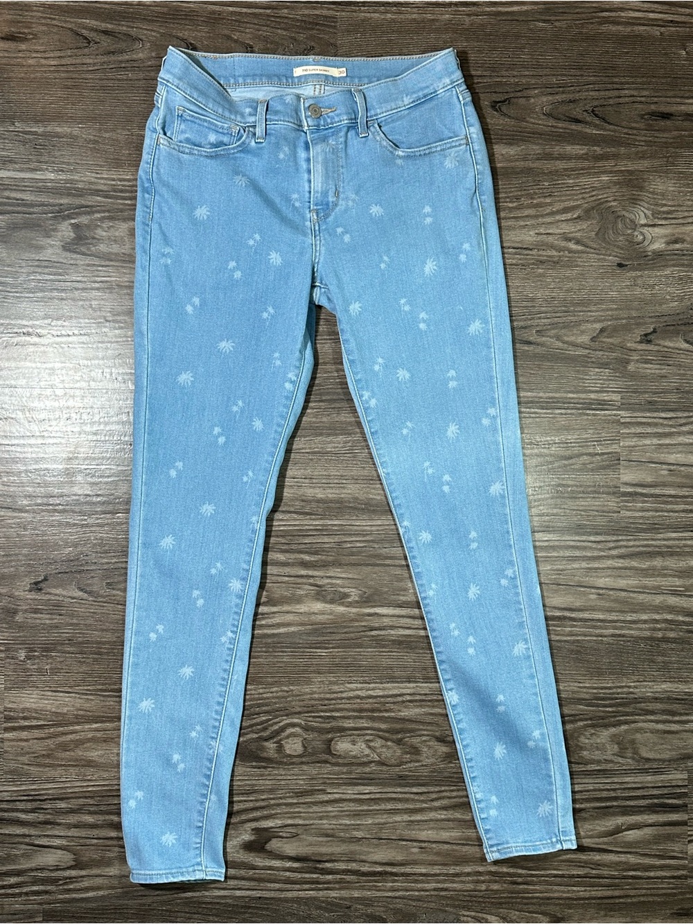 LEVI’S 710 SUPER SKINNY Mid Rise Stretch Jeans 30